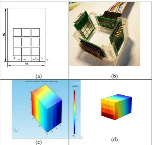 Fig. 5 Array of Receiving Electrodes in mm 