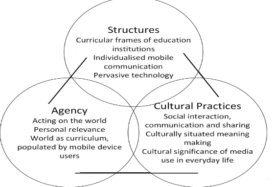 Figure 3: The sociocultural framework used in our analysis (adapted from Pachler et al, 2010) 
