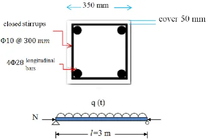 Fig. 4  Considered beam-column model  
