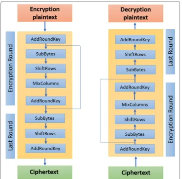 Fig. 4 The encryption-decryption procedures of the Advanced Encryption Standard algorithm