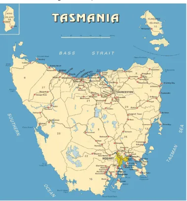 Figure 4.2 Map of Tasmania 