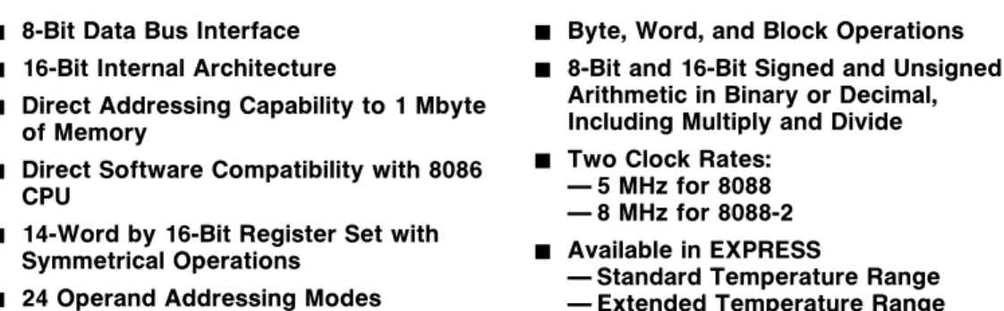 Figure 1. 8088 CPU Functional Block Diagram