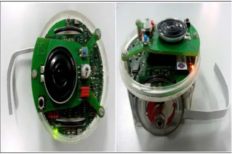 Fig. 3.2 The top view and the side view of the L-shape object gripper with a dimension of 4cm × 4cm attached at 
