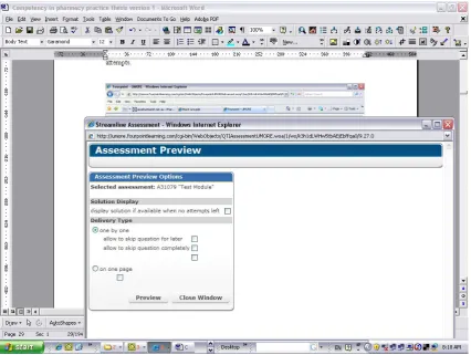 Figure 2.2: Screenshot of the Fourpoint QT assessment showing a preview of QT  
