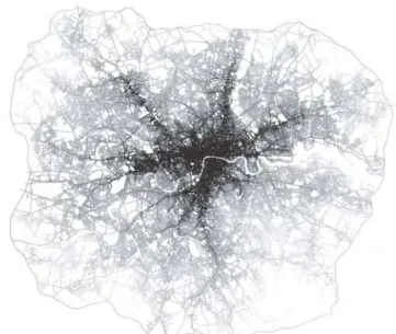 Figure 1.10 London within the M25 with its approximation of the deformed wheel 
