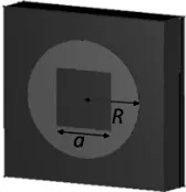 Fig. 2 The 3-D geometrical view of a single square reflectarray element.