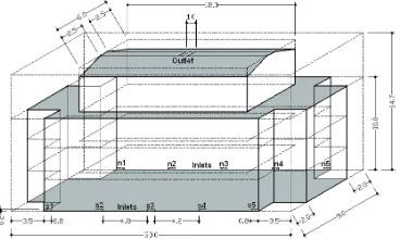 Fig. 2 CFD atrium models showing low-level 