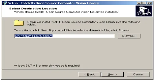 Figure 3-5: The paths configuration for OpenCV library under the Visual Studio 6.0 