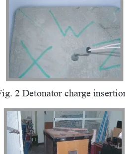 Fig. 2 Detonator charge insertion