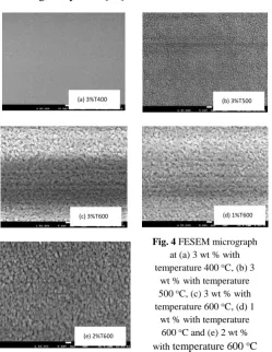 Fig. 5    3wt% Co:TiO2 thin films at temperature 600oC 
