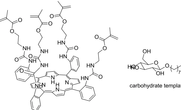 Figure 1.3 Porphyrin-based multi-urea FM and carbohydrate template (adapted from reference 103)