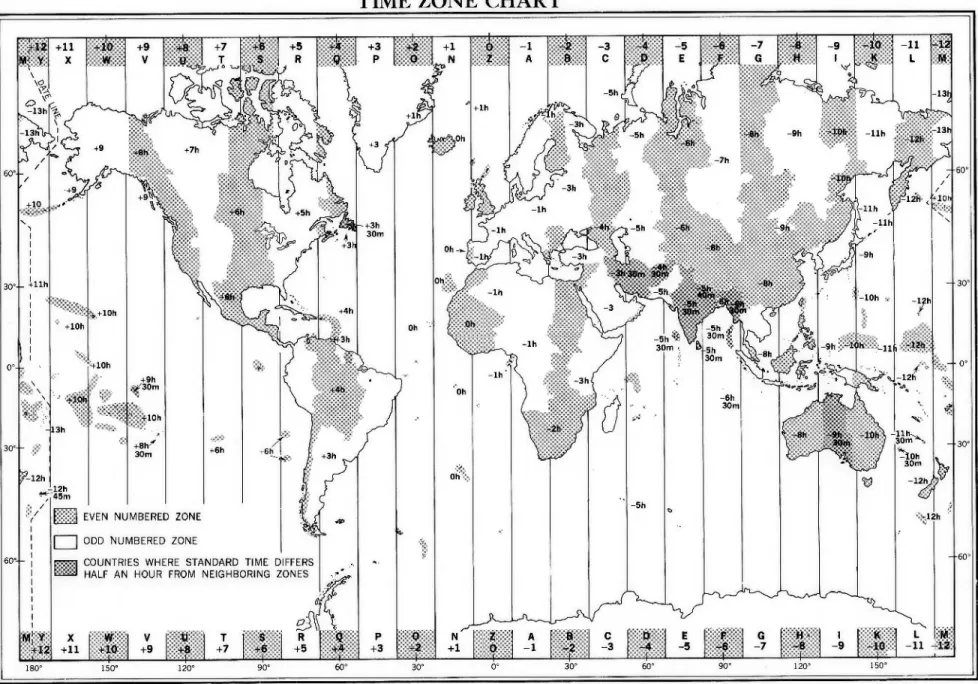 Figure 1806. Time Zone Chart.
