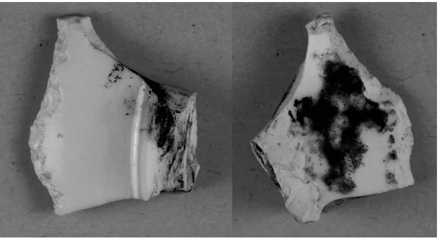 Figure 5.1 A porcelain scraper recovered from the eastern ditch in 1989 
