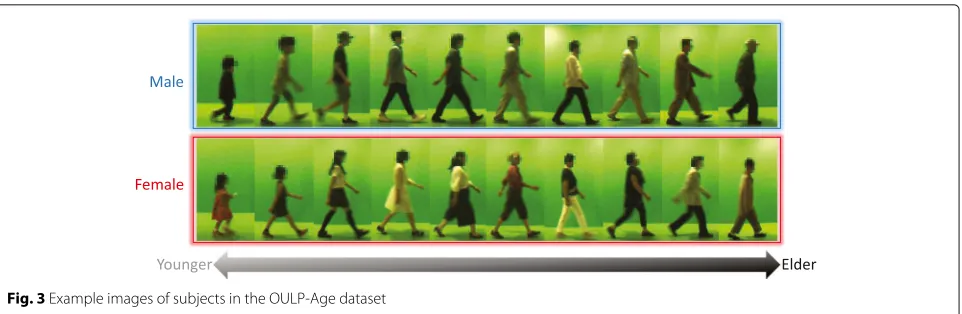 Fig. 3 Example images of subjects in the OULP-Age dataset