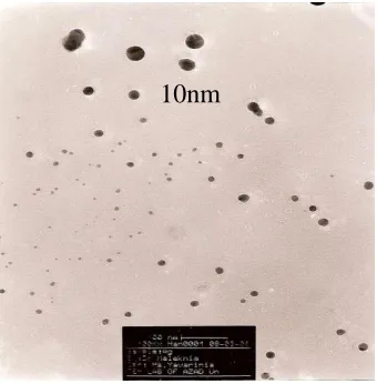 Figure 3: TEM spectrum of silver nanoparticles 