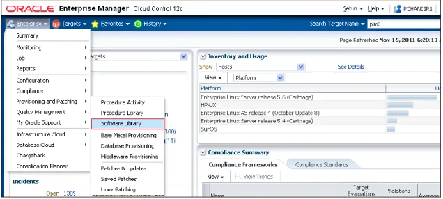 Figure 15 : Navigate to Software Library 