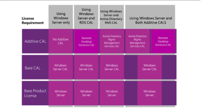 Figure 2: Windows Server CAL license structure options 