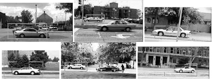 Fig. 15. Examples of test images on which our multi-scale detection system missed objects or produced false detections