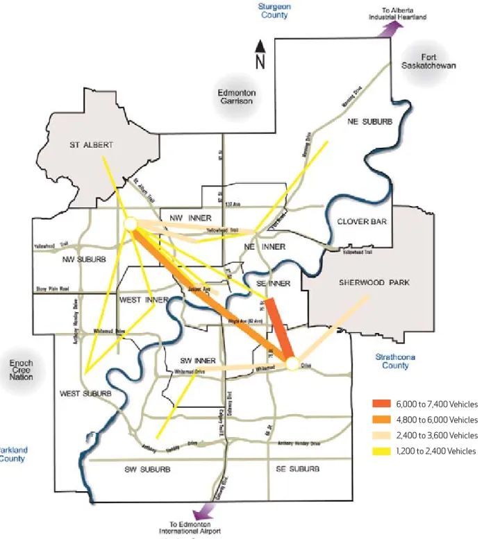 Figure 3.5 - 2002 Daily Good and Services Vehicle Trips within Edmonton 