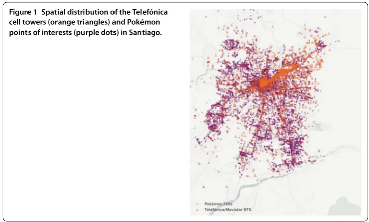 Figure 1 Spatial distribution of the Telefónica