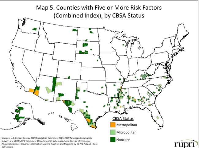 Table 7.  Counties with Multiple Risk Factors by County Type  Number of 
