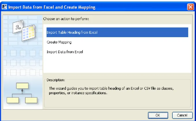 Figure 5 --  The Import Data from Excel and Create Mapping Dialog