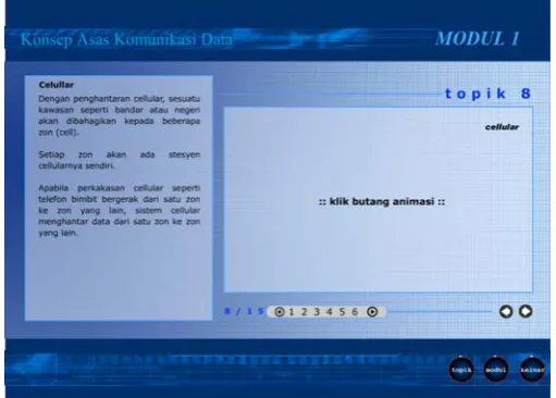 Figure 2:  Courseware interface 