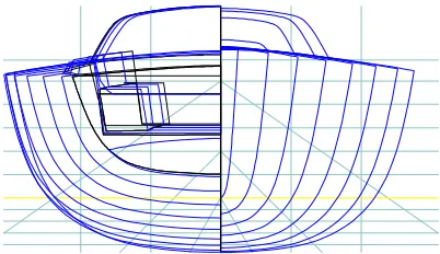Figure 1 - Body plan for model 00-16 