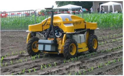 Figure 4 "Hortibot" is an autonomous plant nursing robot that can control weed efficiently  (Source: www.hortibot.dk) 