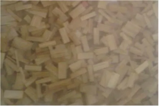 Figure 3.1 Short bamboo fiber reinforced epoxy based composite  Table 3.1 Composition and designation of fiber reinforced composites 