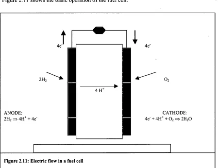 Figure 2.11 shows the basic operation of the fuel cell. 