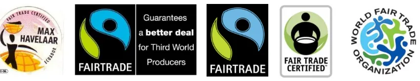 Figure 1: Examples of some most common fair trade labels