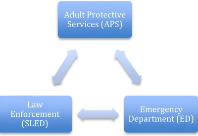 Figure 2.2: Triangulation of Adult Protective Services, Emergency Department, and Law Enforcement  