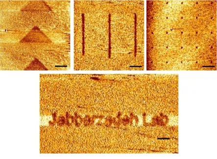 Figure 3.3: Dip Pen Nanolithography is a scanning probe lithography used to deposit substances onto a surface through an atomic force microscope tip