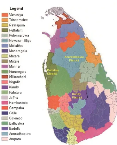 Figure 1: Administrative Districts of Sri Lanka 