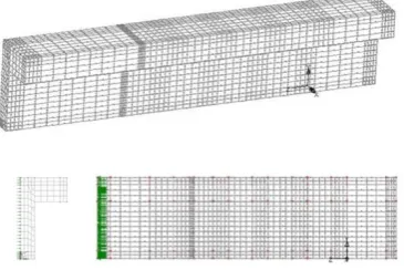Figure 4 . Elevation view of geometry model of repaired beam TS1-1 