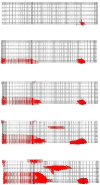 Figure 6. Cracking patterns for repaired beam TS1-2 