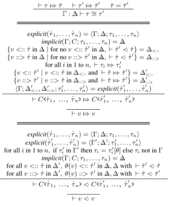 Figure 16. Rules for equivalence via canonicalization