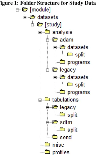 Figure 1: Folder Structure for Study Datasets 