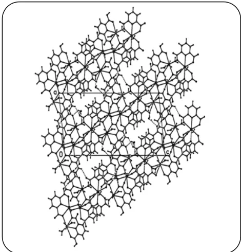 Fig. 3: C�O·� Stacking interactions between C�O and aromatic rings of (pydc)2– units. O···� Distances are 3.275 (3) and 3.249 (3) Å