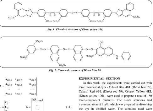 Fig. 1: Chemical structure of Direct yellow 106.