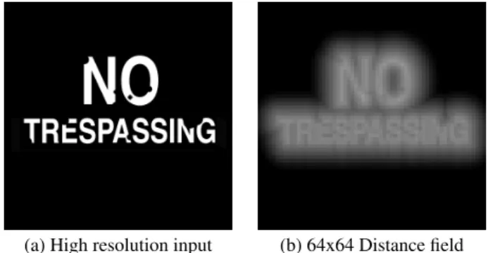 Figure 3: 128x128 “No trespassing” distance image applied to a surface in Team Fortress 2