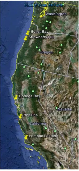 FIGURE 1.1 Location of study sites 