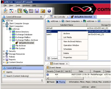 Figure 3: CommCell Console