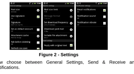 Figure 2 - Settings 