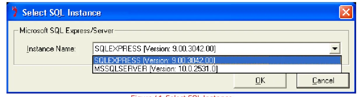 Figure 41: Select SQL Instance 