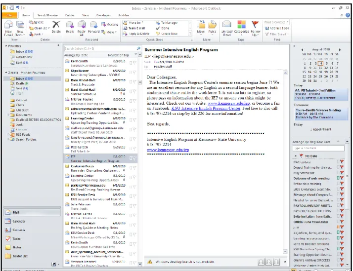 Figure 1 - Microsoft Outlook 2010 
