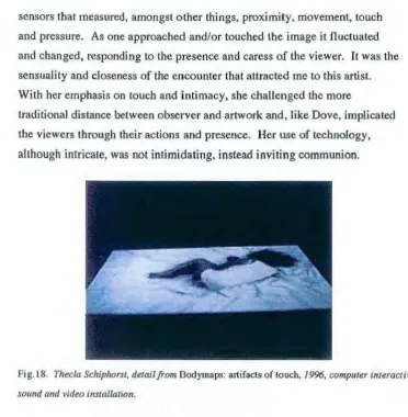 Fig 18 Thecla Schiphorsl, detail from Bodymaps: artifacts of touch, /996, complller interactive 