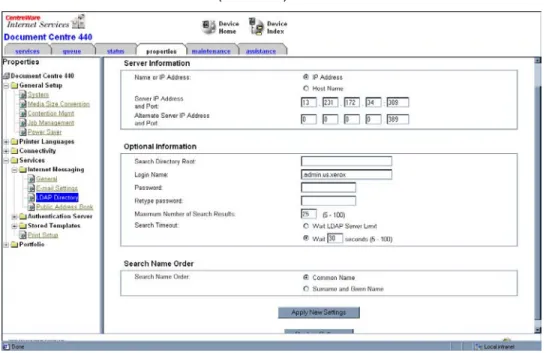 Figure 8: LDAP Directory  Optional settings include: 