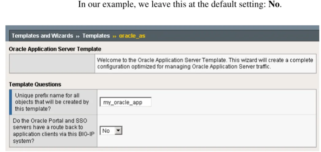 Figure 1.2  Running the Oracle Application Server application template